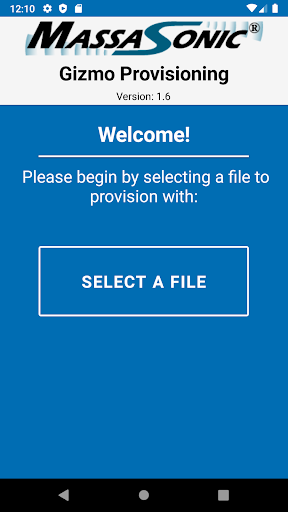 Android application Gizmo Provisioning screenshort