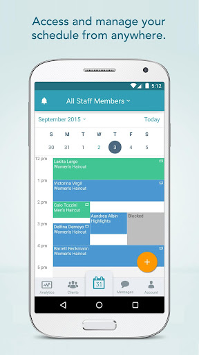 Android application MyTime Scheduler for Merchants screenshort
