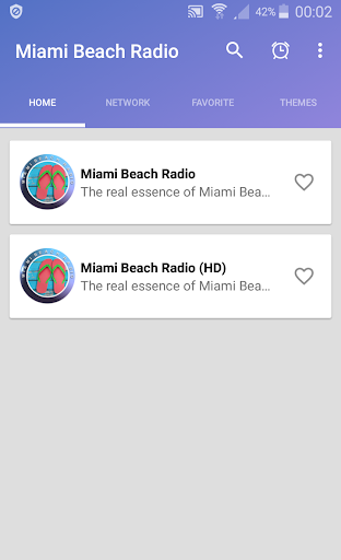 Android application Miami Beach Radio screenshort