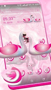 Swan Pink Love Launcher Theme Unknown