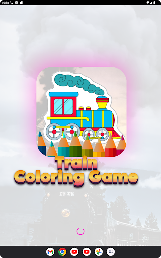 Android application train coloring page game screenshort
