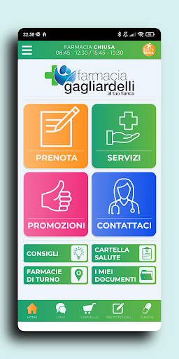 Android application Farmacia Gagliardelli screenshort