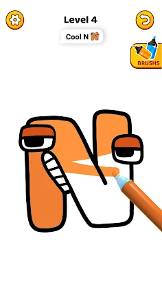 Coloring Alphabet ASMR Monster - Screenshot 2