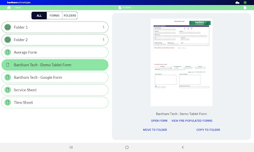 Bantham Tablet Forms Screen 2
