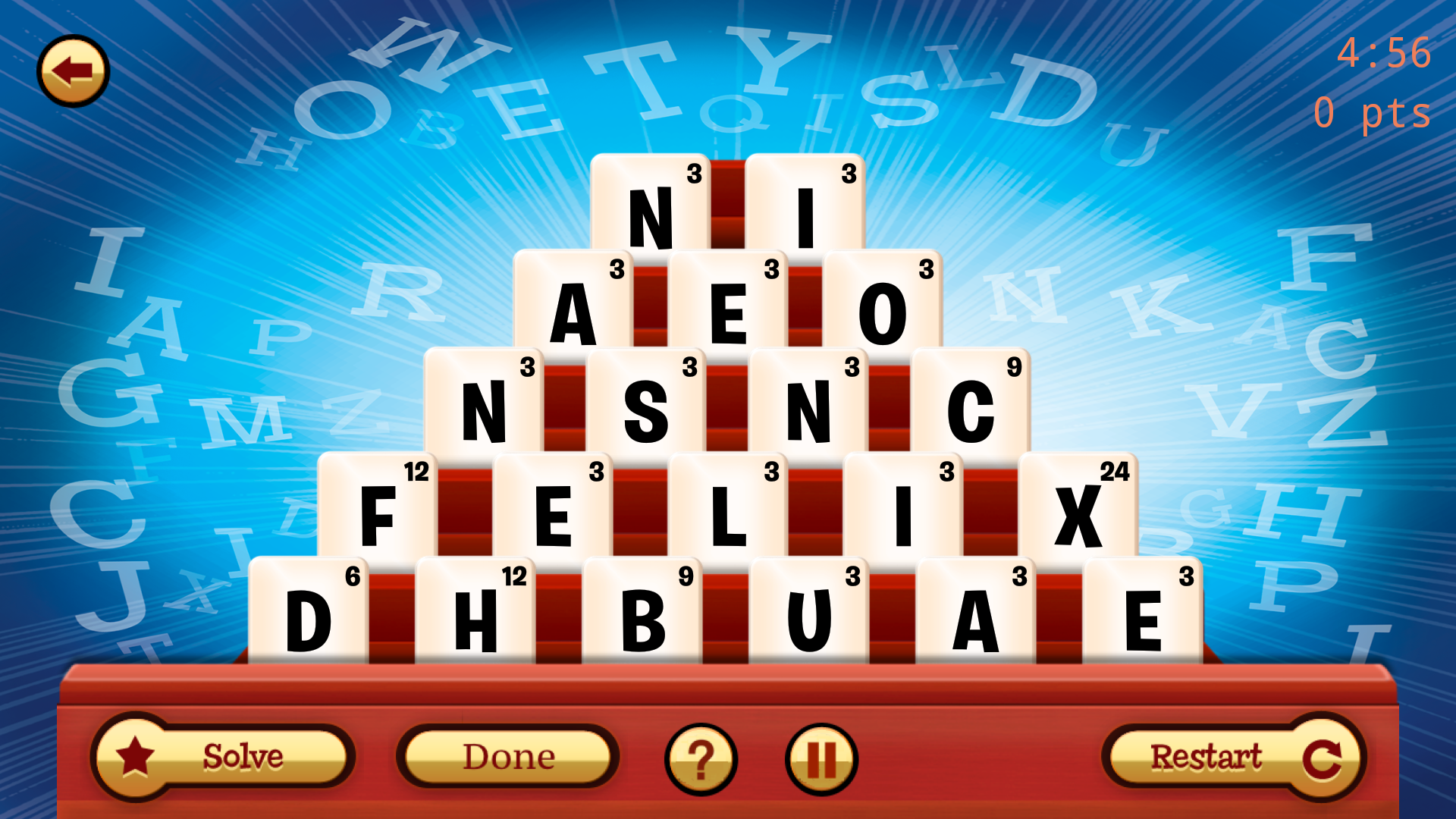 Android application Dabble A Fast Paced Word Game screenshort