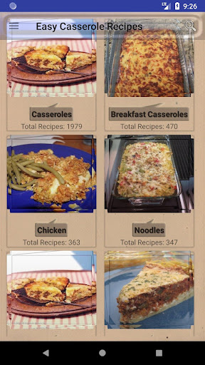 Android application Easy Casserole Recipes screenshort