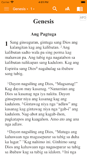 Android application Hiligaynon Bible screenshort