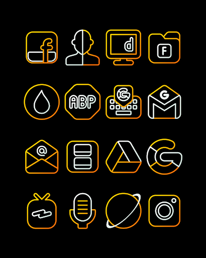 Screenshot of HoneyLine Yellow - Icon Pack