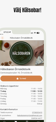 Hälsobaren Screen 2