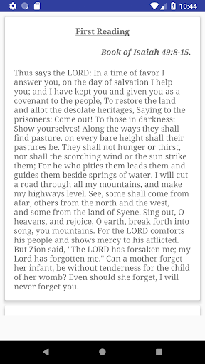 Daily Readings Screen 2