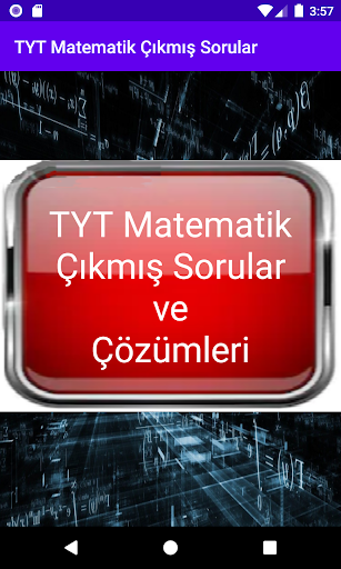 Android application TYT Matematik çıkmış sorular screenshort