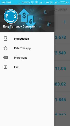 Android application Easy Currency Converter screenshort