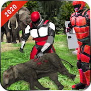 Red Robot Ranger Doctor Zoo Animals Rescue game 20
