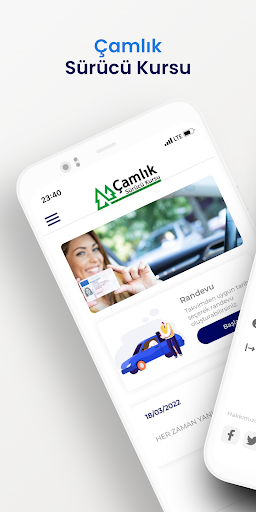 Android application Çamlık Sürücü Kursu screenshort
