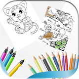 coloring animal games icon