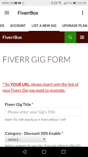 FiverrBox Promotion Directory