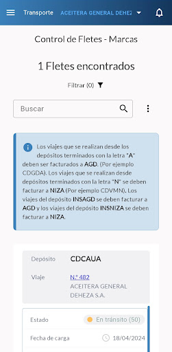 AGD Transportes Screen 2