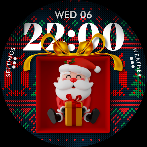 Screenshot of Christmas watch face