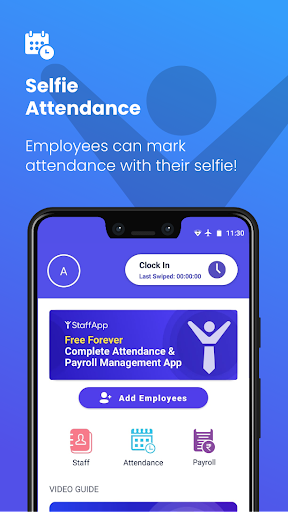 Android application StaffApp: Attendance & Payroll screenshort
