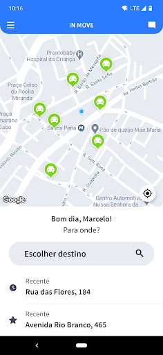 Android application IN MOVE screenshort