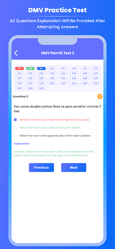 DMV Practice Test Screen 3