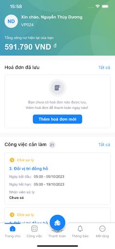 Android application NNT NHAN VIEN screenshort
