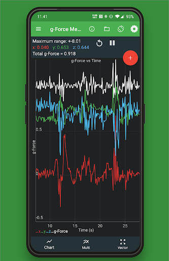 Physics Toolbox Sensor Suite Screen 2