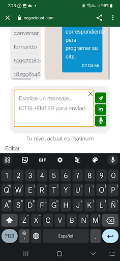 Negocio Bot Screen 2