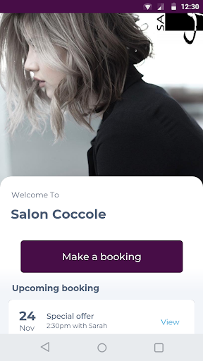 Android application Salon Coccole screenshort
