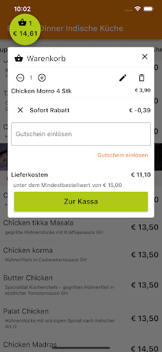 Dinner Indische Küche Screen 3