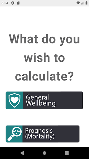 Android application OncoGeriatric Calculator screenshort