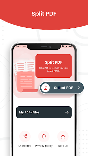 Android application Split PDF, Remove PDF Pages screenshort