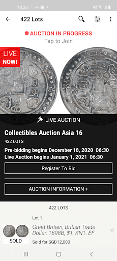 Collectibles Auction Asia Screen 2