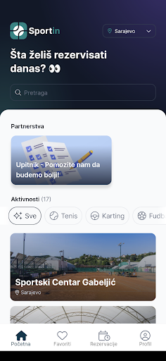 Android application Sportin - Booking app screenshort