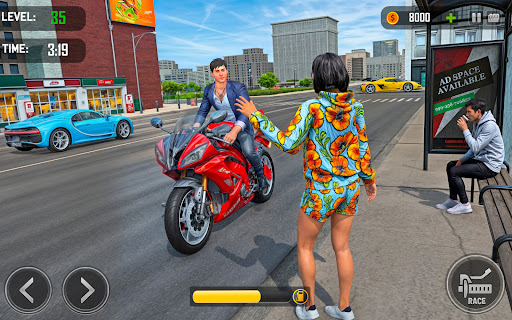 Android application Bike Taxi Driving Games 3D screenshort