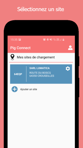 Android application Pig Connect screenshort
