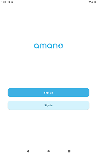 Android application Amano Pro screenshort