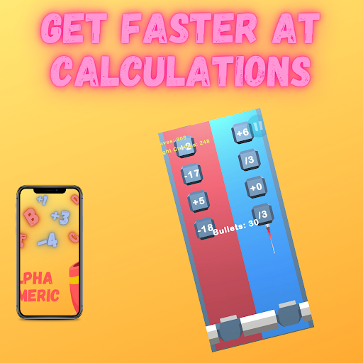 Android application AlphaNumeric: Math Game screenshort