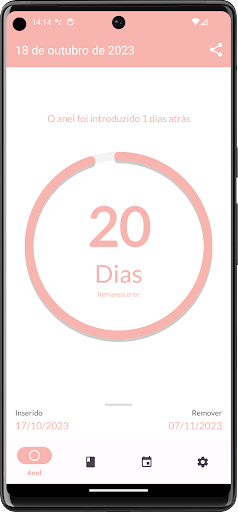 Visualização do aplicativo
