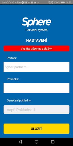 Sphere - pokladní systém Screen 3