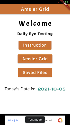 Android application AmslerGrid Daily Record & Save screenshort