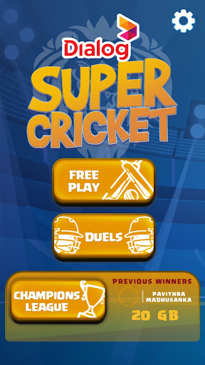 Android application Dialog Super Cricket screenshort