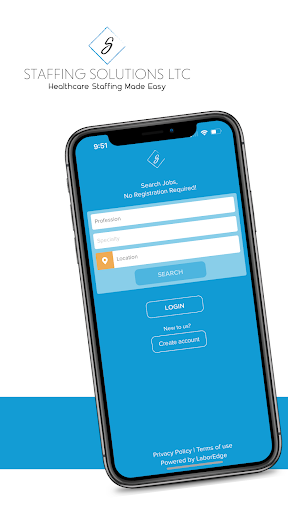 Android application Staffing Solutions LTC screenshort