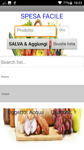 Lista della spesa Screen 2