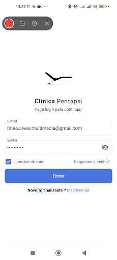 Android application Clínica Pentapsi screenshort
