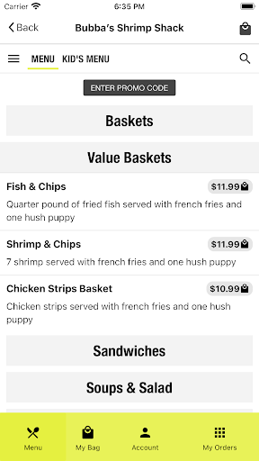 Bubbas Shrimp Shack Screen 3