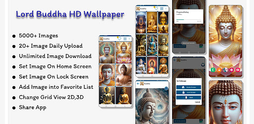 Android application Buddha HD Photo Wallpapers screenshort