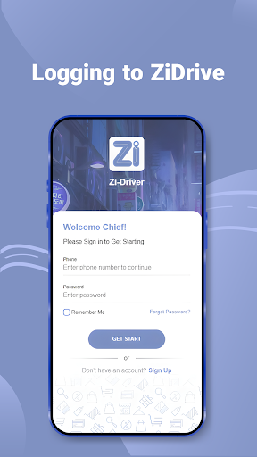 Android application ZiDriver screenshort