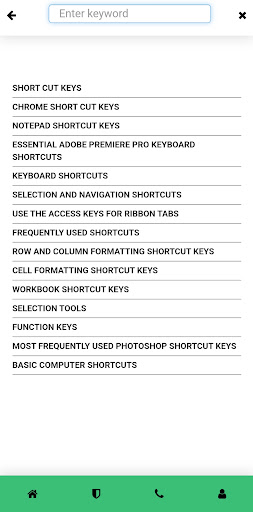 Shortcuts for PC