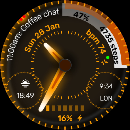 Radiant Glow Watch Face CRC091 screenshot 13